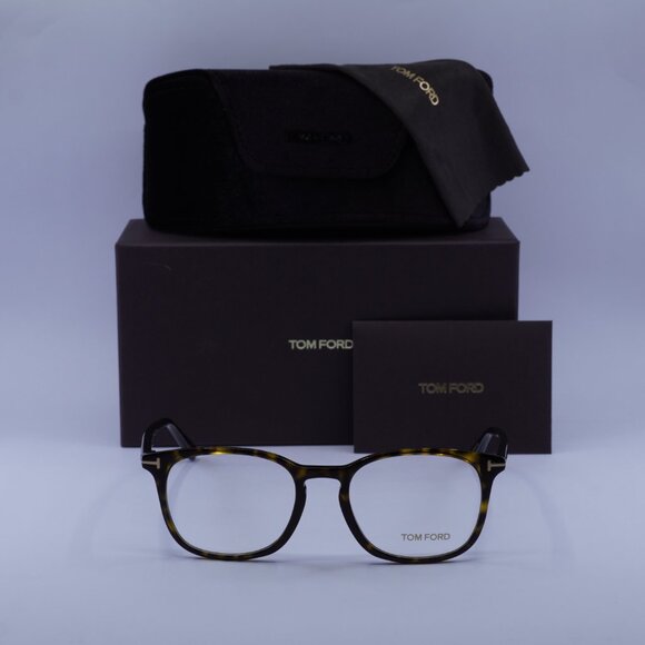 Tom Ford FT5505 052 Square Eyeglasses 52mm - Dark Havana - Picture 4 of 10
